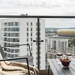 Panorama Baltica 1 - Stylish 15th Floor With Rooftop Terrace Near The Sea And Polsat Arena Stadion Stadium Free Parking Letnica
