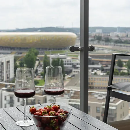 Panorama Baltica - Stylish 15th Floor With Rooftop Terrace Near The Sea And Polsat Arena Stadion Stadium Free Parking Letnica * Danzig