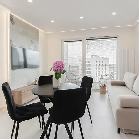 Panorama Baltica - Stylish 15th Floor With Rooftop Terrace Near The Sea And Polsat Arena Stadion Stadium Free Parking Letnica