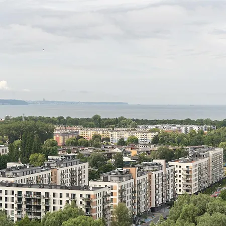 Panorama Baltica 1 - Stylish 15th Floor With Rooftop Terrace Near The Sea And Polsat Arena Stadion Stadium Free Parking Letnica Daire *