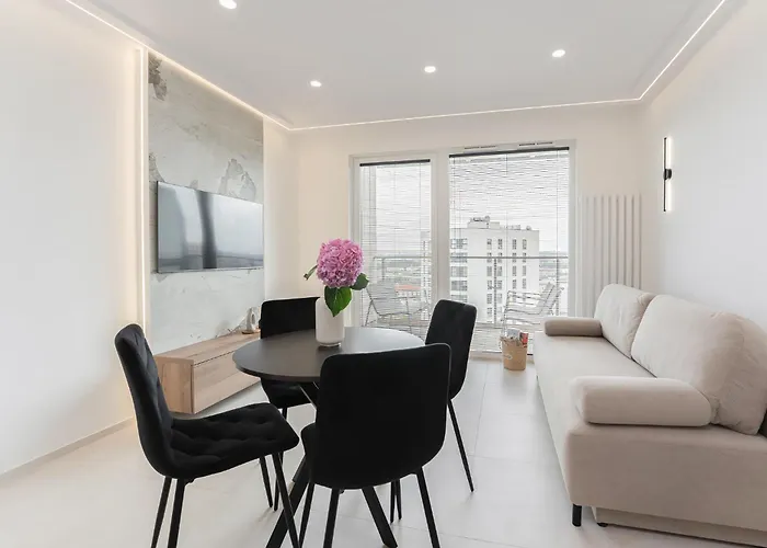 Panorama Baltica - Stylish 15th Floor With Rooftop Terrace Near The Sea And Polsat Arena Stadion Stadium Free Parking Letnica