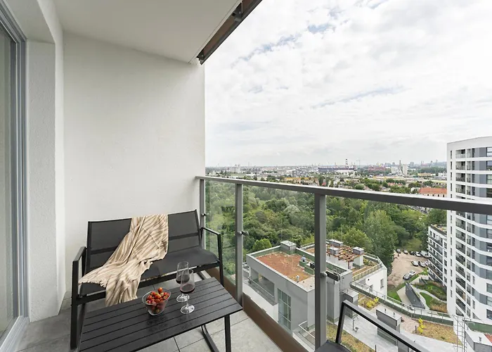 Panorama Baltica - Stylish 15th Floor With Rooftop Terrace Near The Sea And Polsat Arena Stadion Stadium Free Parking Letnica *